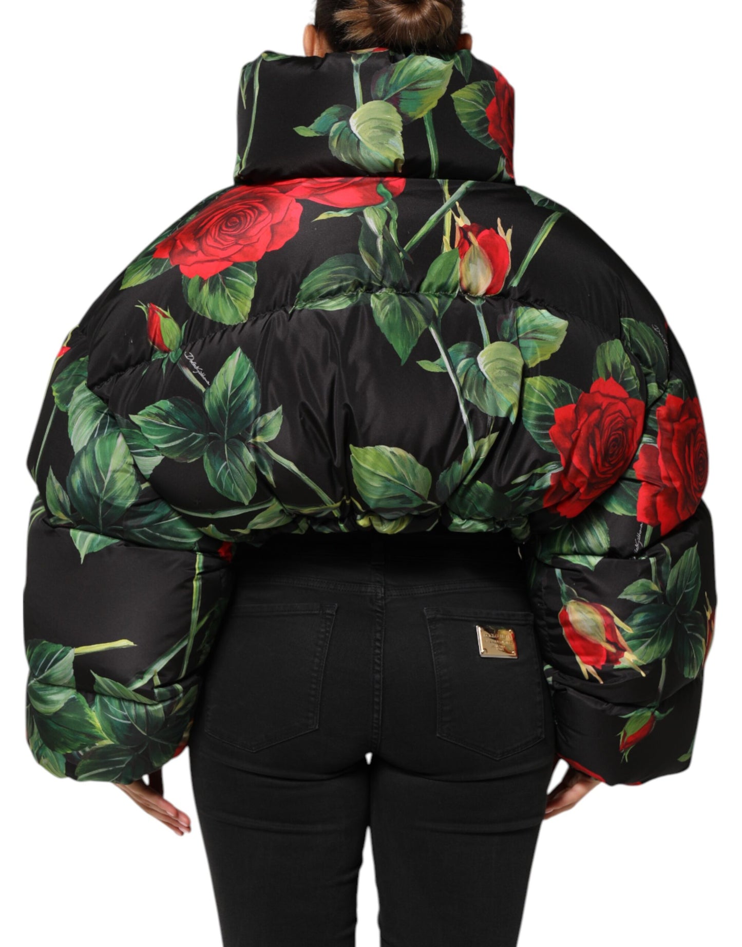 Dolce &amp; Gabbana Multicolor Floral Puffer Coat Full Zip Jacket