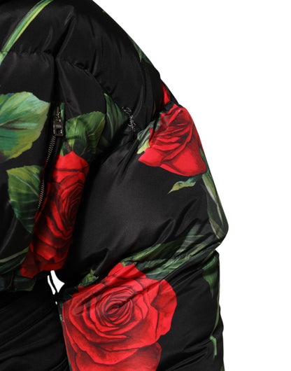 Dolce &amp; Gabbana Multicolor Floral Puffer Coat Full Zip Jacket
