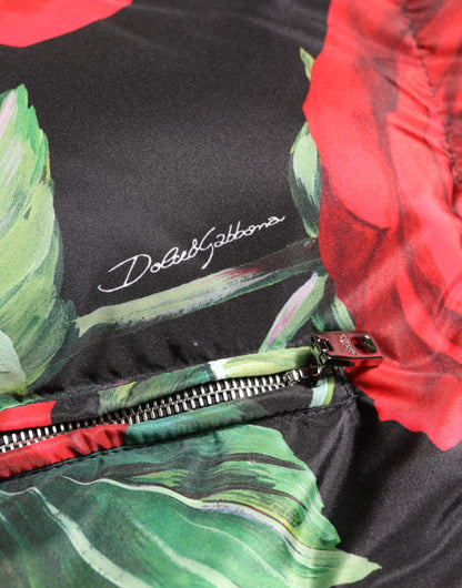 Dolce &amp; Gabbana Multicolor Floral Puffer Coat Full Zip Jacket