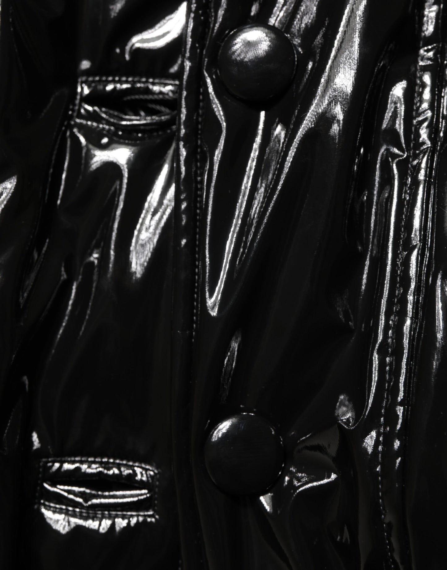 Dolce &amp; Gabbana Polyester Black Quilted Puffer Coat Jacket