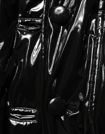 Dolce &amp; Gabbana Polyester Black Quilted Puffer Coat Jacket