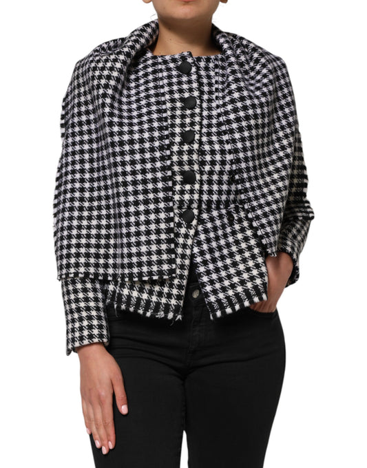 Dolce &amp; Gabbana Multicolor Wool Monochrome Patterned Jacket