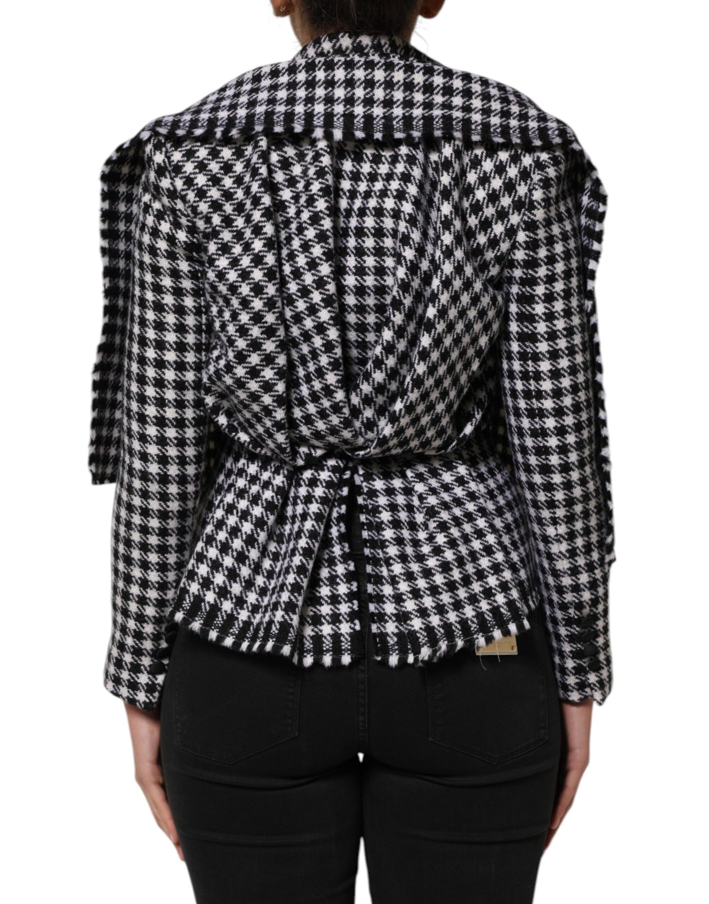 Dolce &amp; Gabbana Multicolor Wool Monochrome Patterned Jacket
