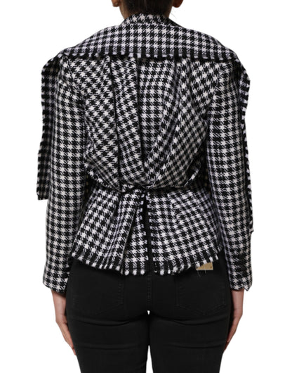 Dolce &amp; Gabbana Multicolor Wool Monochrome Patterned Jacket