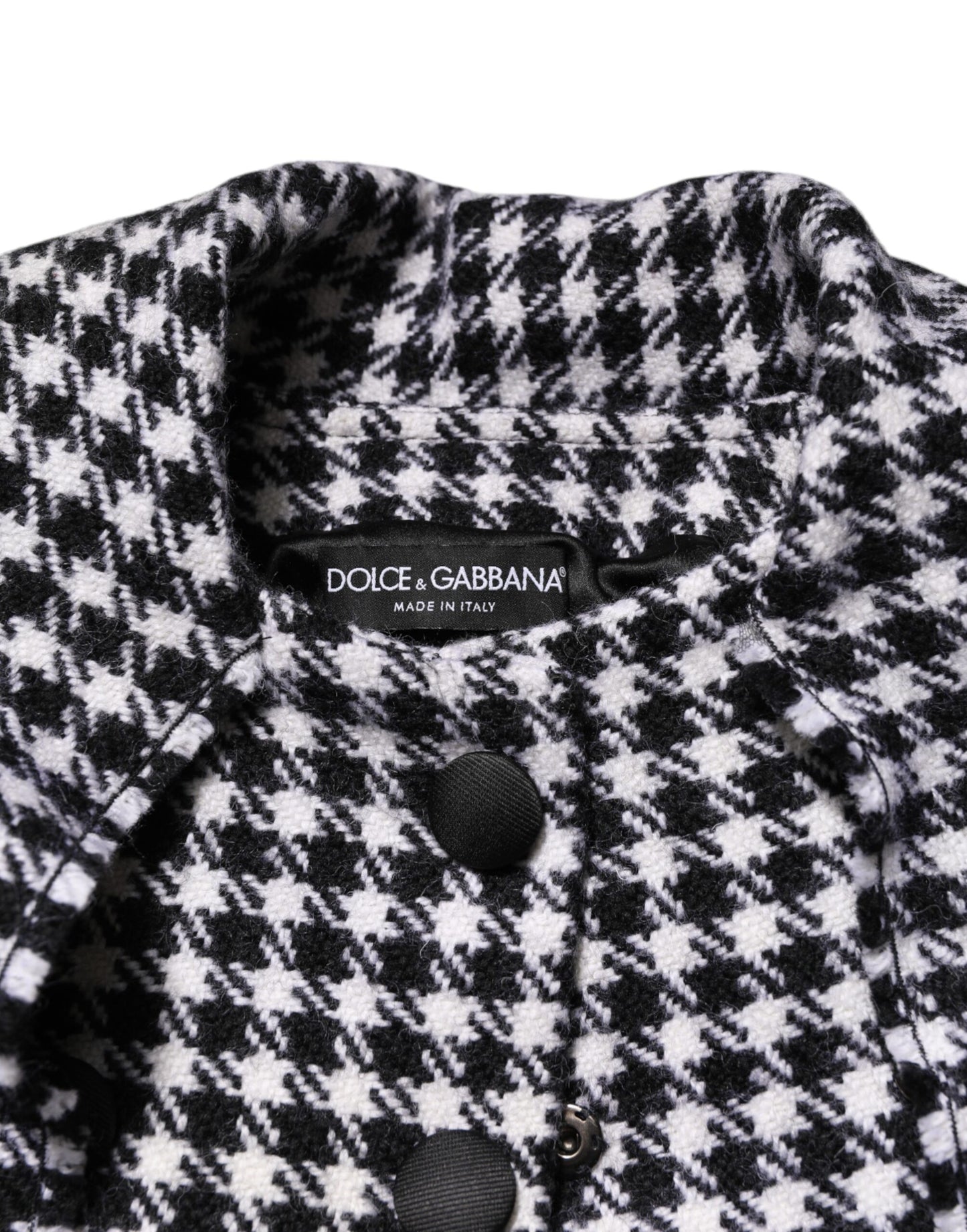 Dolce &amp; Gabbana Multicolor Wool Monochrome Patterned Jacket