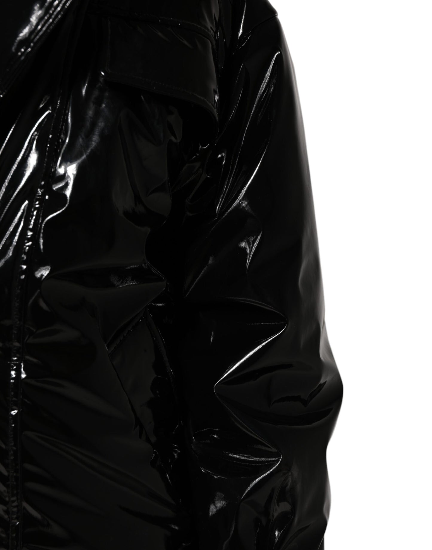 Dolce &amp; Gabbana Black Polyester Quilted Puffer Coat Jacket