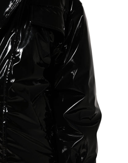 Dolce &amp; Gabbana Black Polyester Quilted Puffer Coat Jacket
