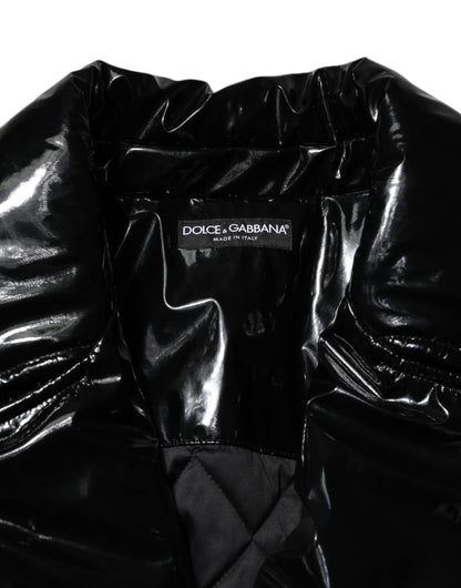 Dolce &amp; Gabbana Black Polyester Quilted Puffer Coat Jacket