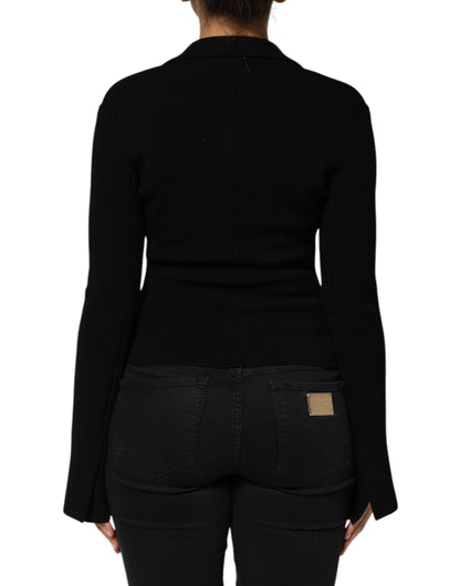 Dolce &amp; Gabbana Black Viscose Single Breasted Blazer Jacket