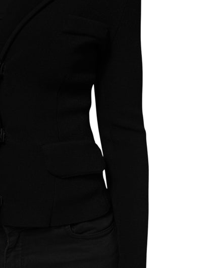 Dolce &amp; Gabbana Black Viscose Single Breasted Blazer Jacket
