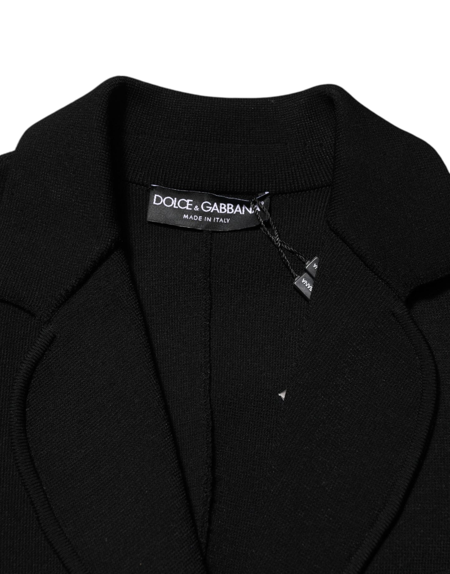 Dolce &amp; Gabbana Black Viscose Single Breasted Blazer Jacket