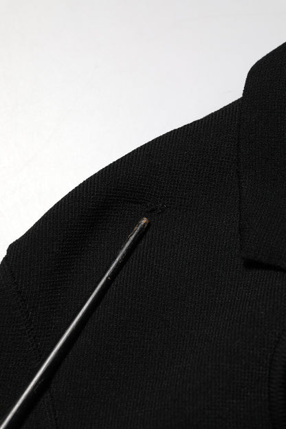 Dolce &amp; Gabbana Black Viscose Single Breasted Blazer Jacket