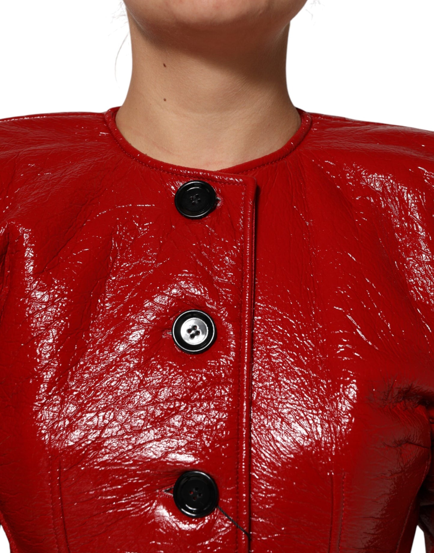 Dolce &amp; Gabbana Red Wool Single Breasted Trench Coat Jacket