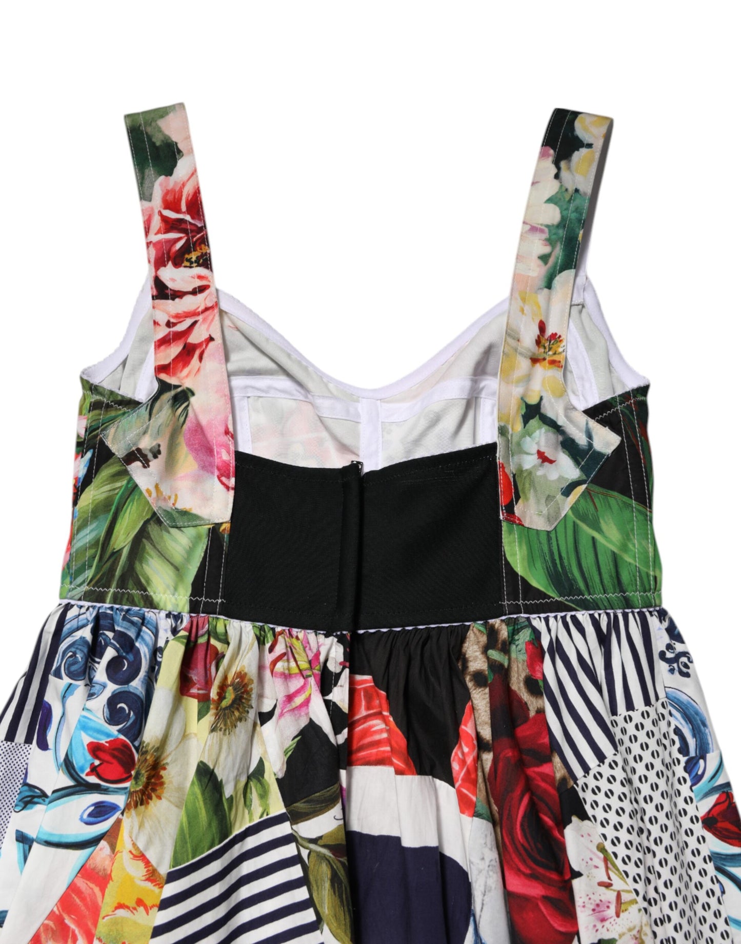 Dolce &amp; Gabbana Multicolor Patchwork Cotton AlineMini Dress