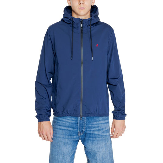 Replay Blue Polyamide Jackets &amp; Coat