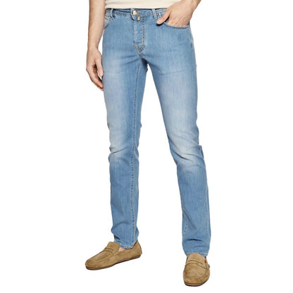 Jacob Cohen Blue Cotton Jeans &amp; Pant
