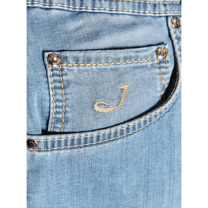 Jacob Cohen Blue Cotton Jeans &amp; Pant