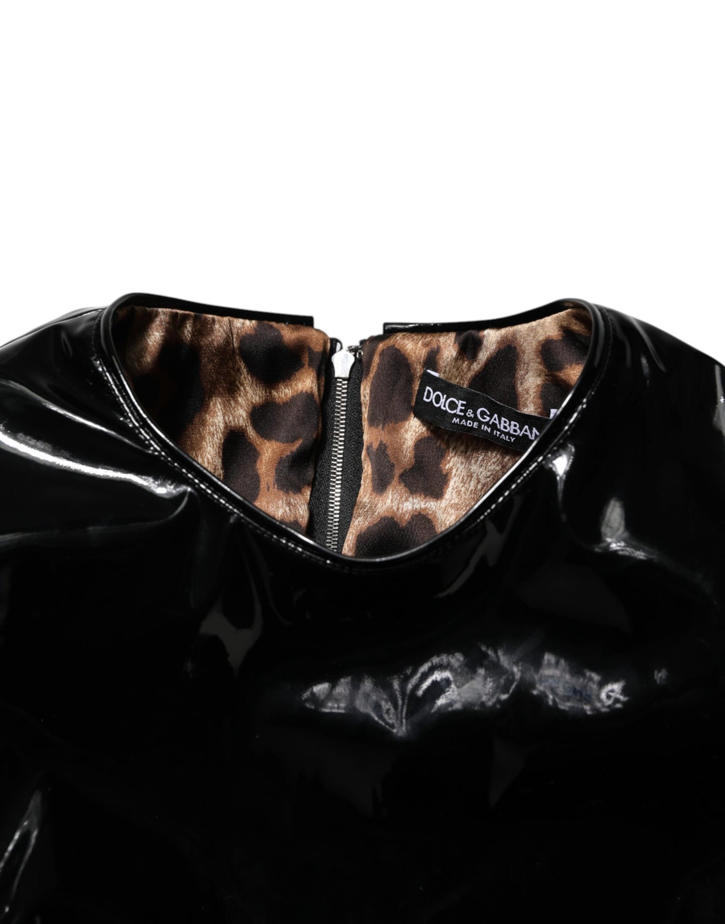 Dolce &amp; Gabbana Black Bodycon Sheath Puff Sleeve Mini Dress