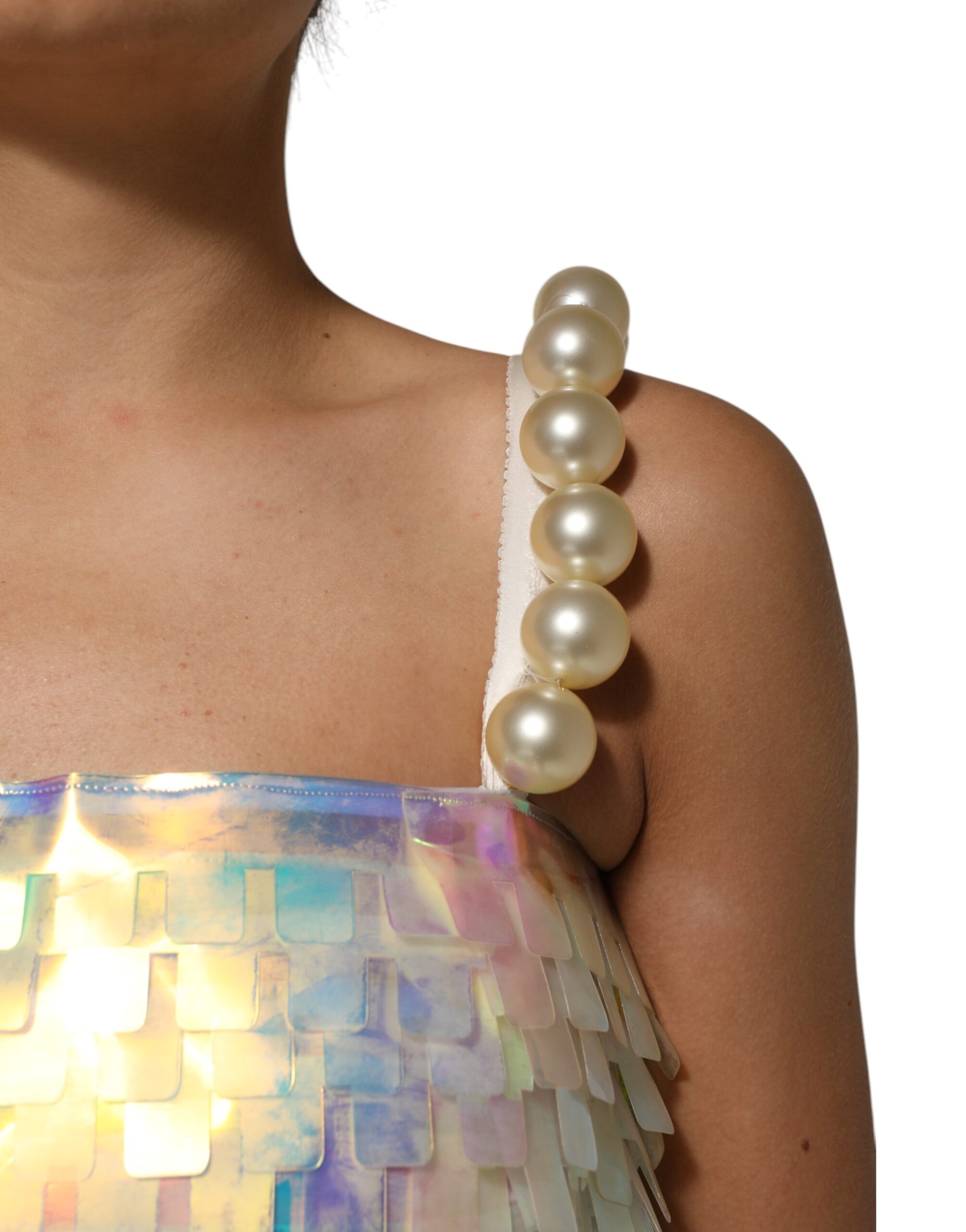 Dolce & Gabbana Multicolor Sequin Holographic Mini Dress - from Dolce & Gabbana