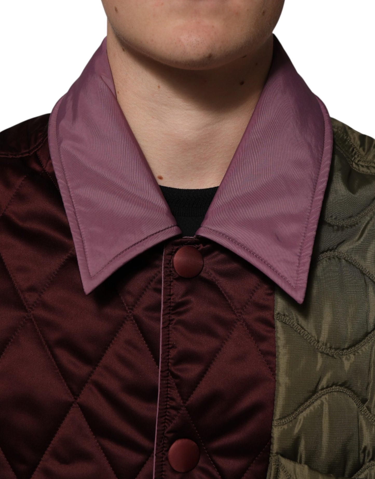 Dolce &amp; Gabbana Multicolor Patchwork PolyesterQuilted Jacket