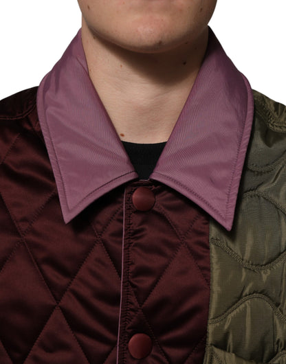 Dolce &amp; Gabbana Multicolor Patchwork PolyesterQuilted Jacket