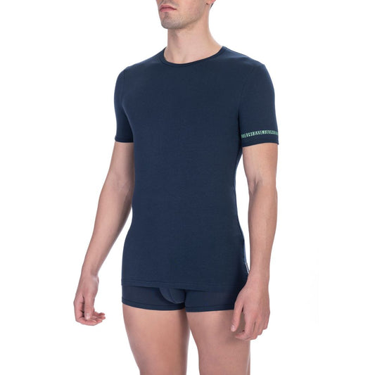 T-shirt homme en coton noir Bikkembergs