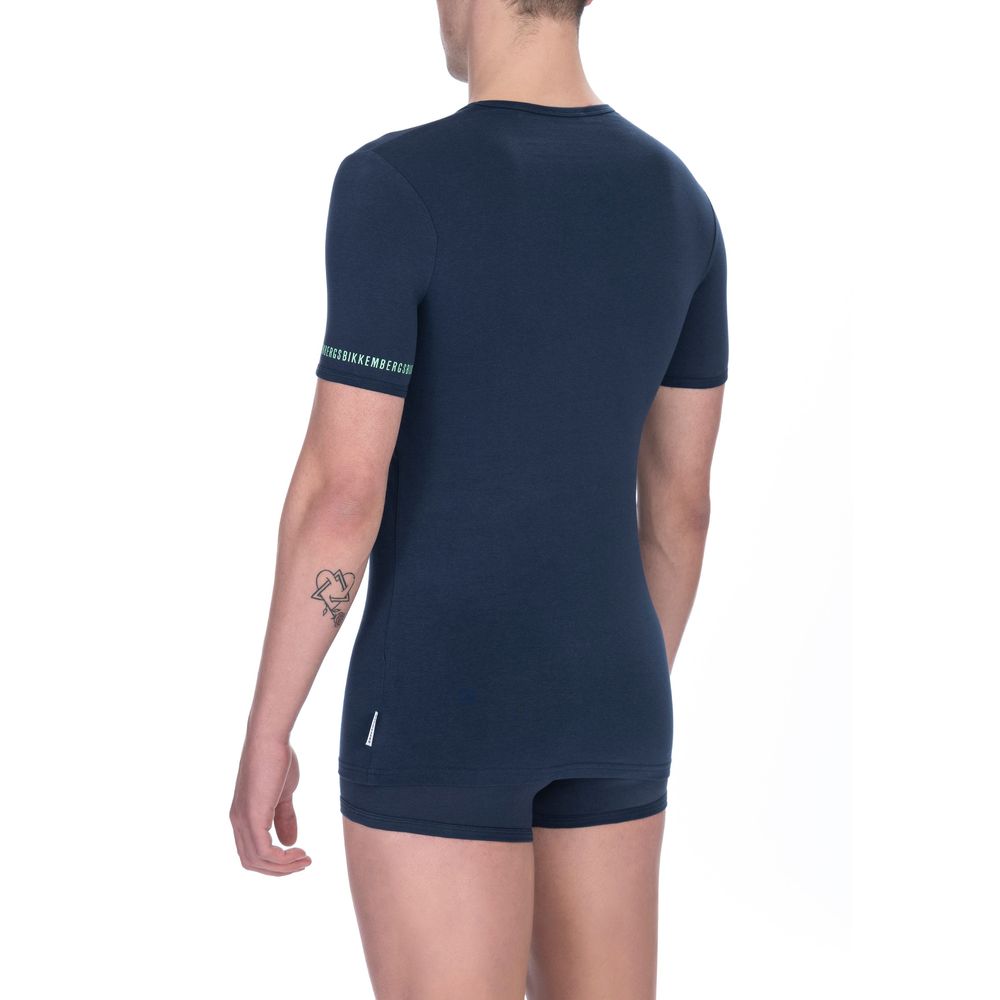 T-shirt homme en coton noir Bikkembergs