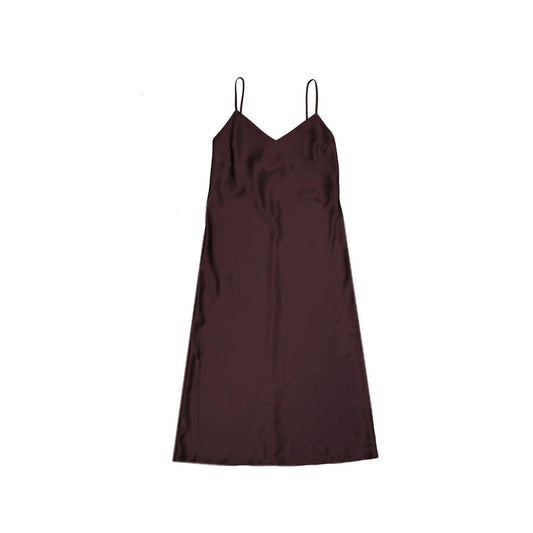 Robe mi-longue en satin acacia BLANCA VITA