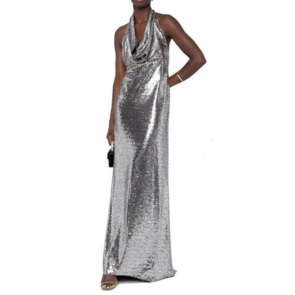 Robe longue ornée de sequins BLANCA VITA