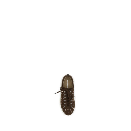 MACH & MACH Crystal Ray Sneakers Suede Studded Luxe