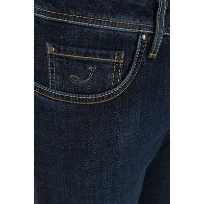 Jacob Cohen Blue Cotton Jeans &amp; Pant