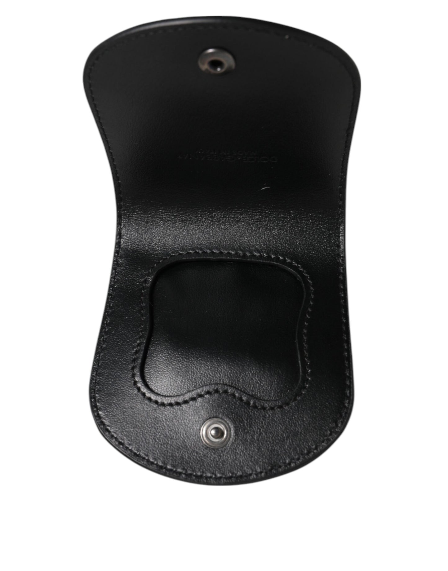 Dolce &amp; Gabbana Black Exotic Skin Coin Condom Case Holder Pocket Wallet