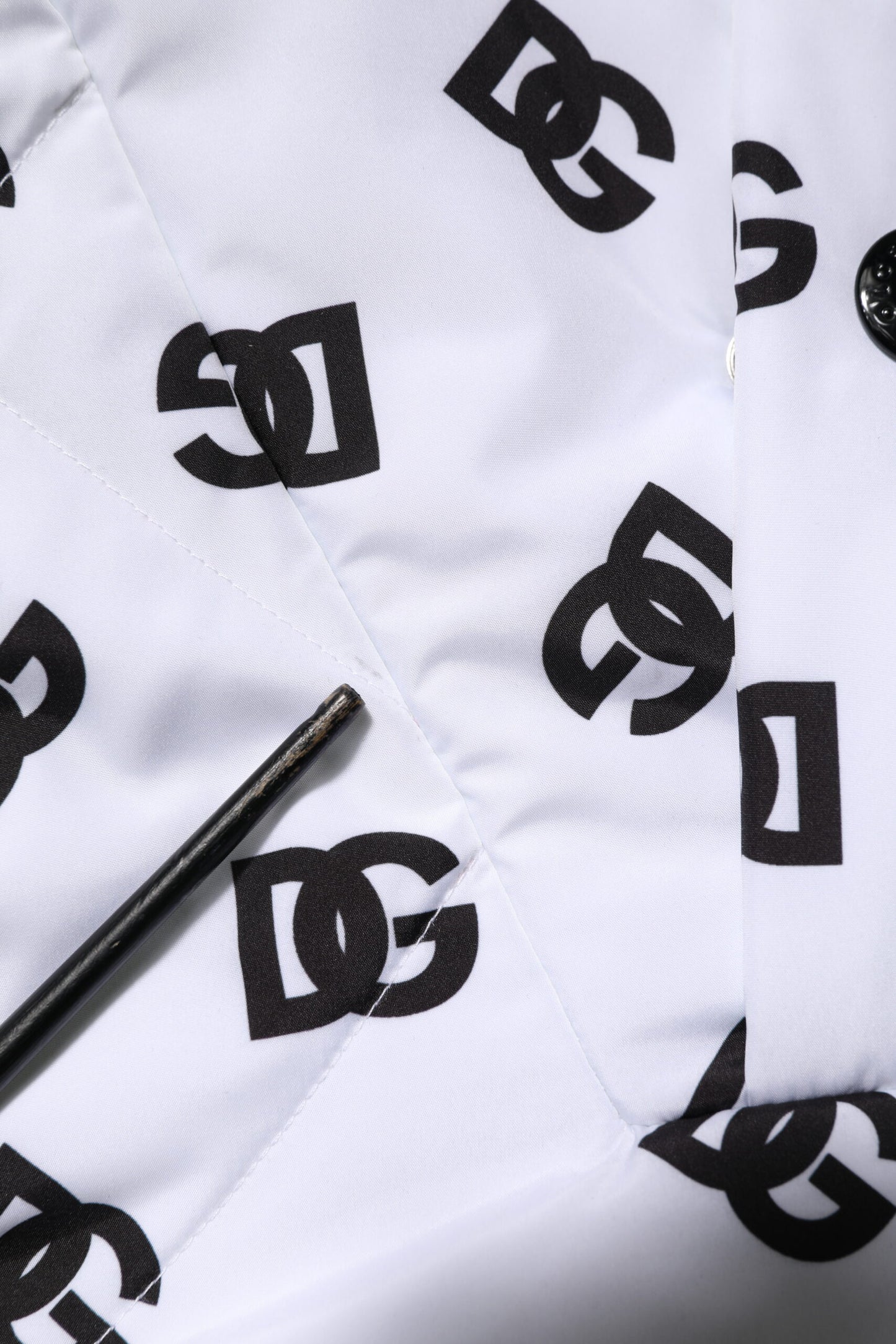 Dolce &amp; Gabbana White DG Monogram Hooded Quilted Jacket