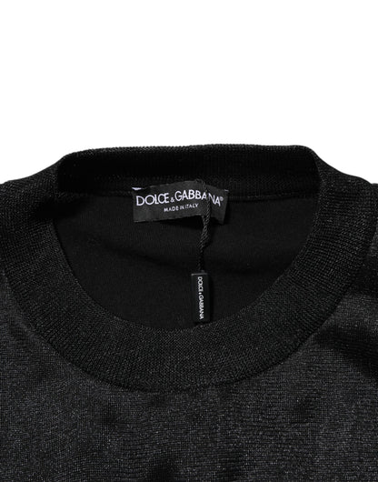 Dolce &amp; Gabbana Black Polyester Pullover Sweatshirt Sweater