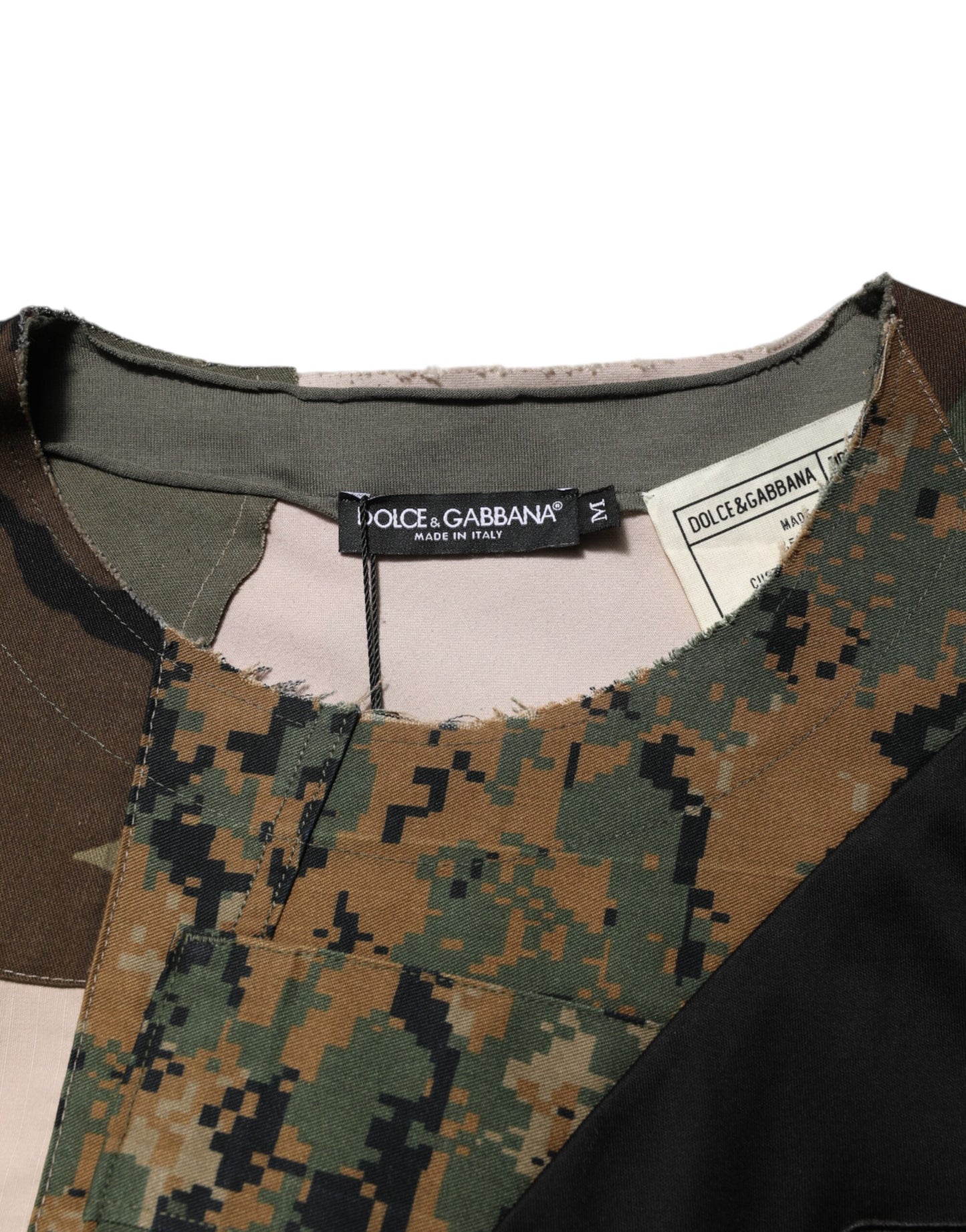 Dolce &amp; Gabbana Multicolor Patchwork Cotton CrewNeck T-shirt
