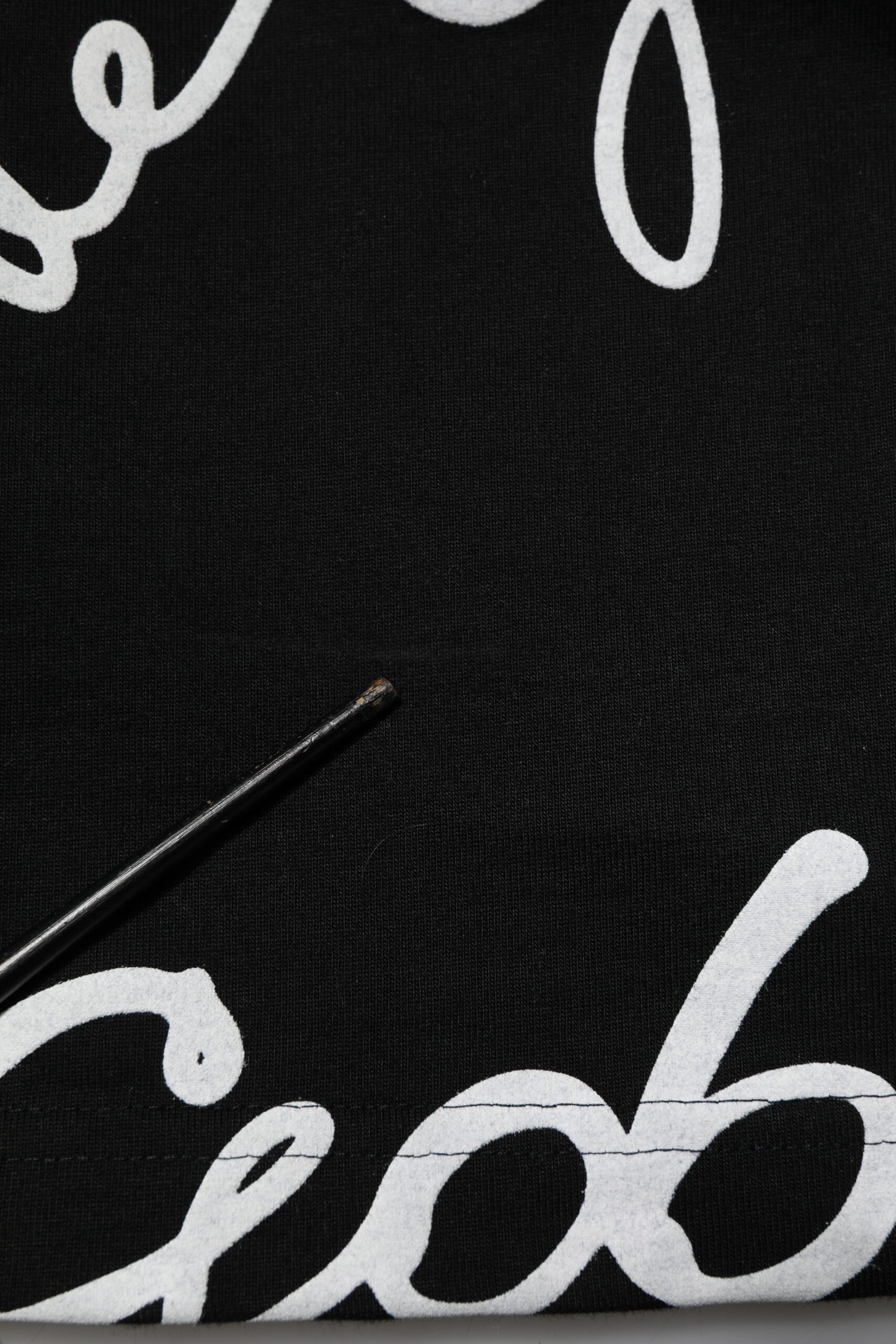Dolce &amp; Gabbana Black Logo Print Cotton Crew Neck T-shirt