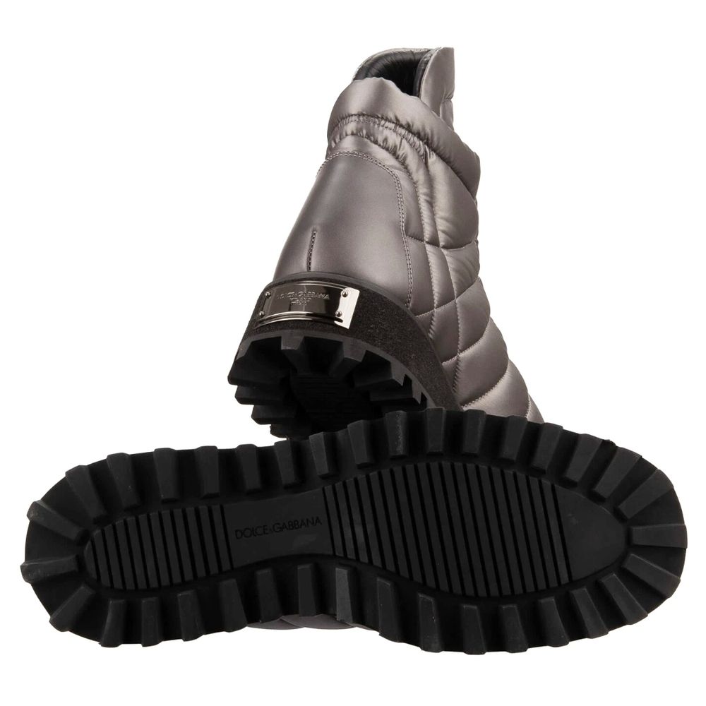 Dolce &amp; Gabbana Gray Nylon Boot