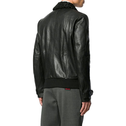 Dolce &amp; Gabbana Black Lambskin Jacket