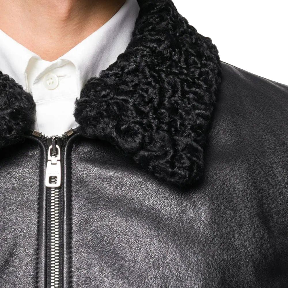 Dolce &amp; Gabbana Black Lambskin Jacket