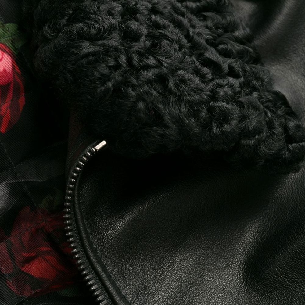 Dolce &amp; Gabbana Black Lambskin Jacket