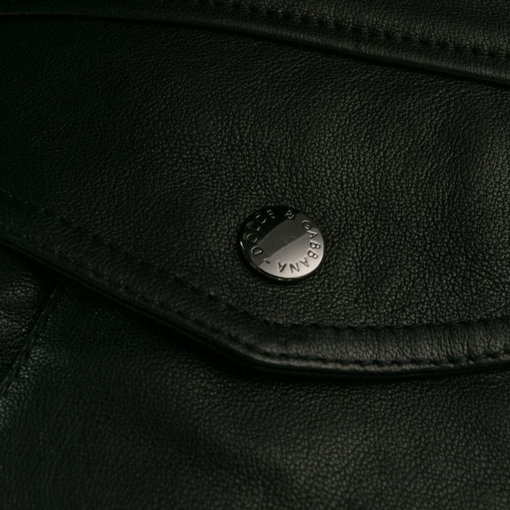 Dolce &amp; Gabbana Black Lambskin Jacket