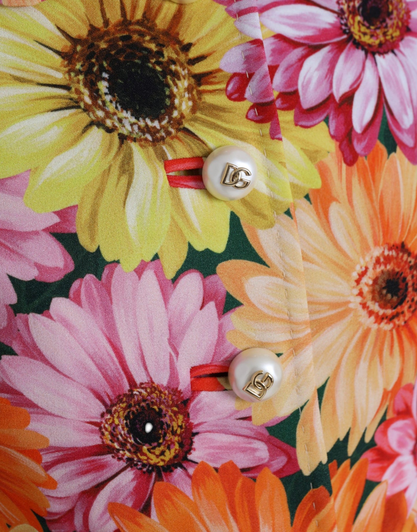 Dolce &amp; Gabbana Multicolor Daisy Print Floral Fantasy Jacket