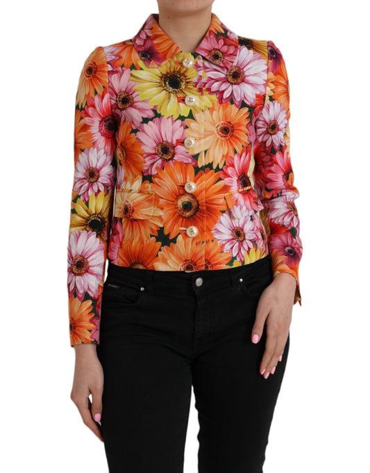 Dolce &amp; Gabbana Multicolor Daisy Print Floral Fantasy Jacket