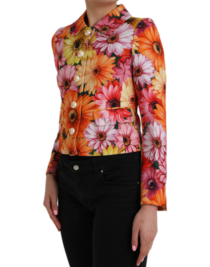 Dolce &amp; Gabbana Multicolor Daisy Print Floral Fantasy Jacket
