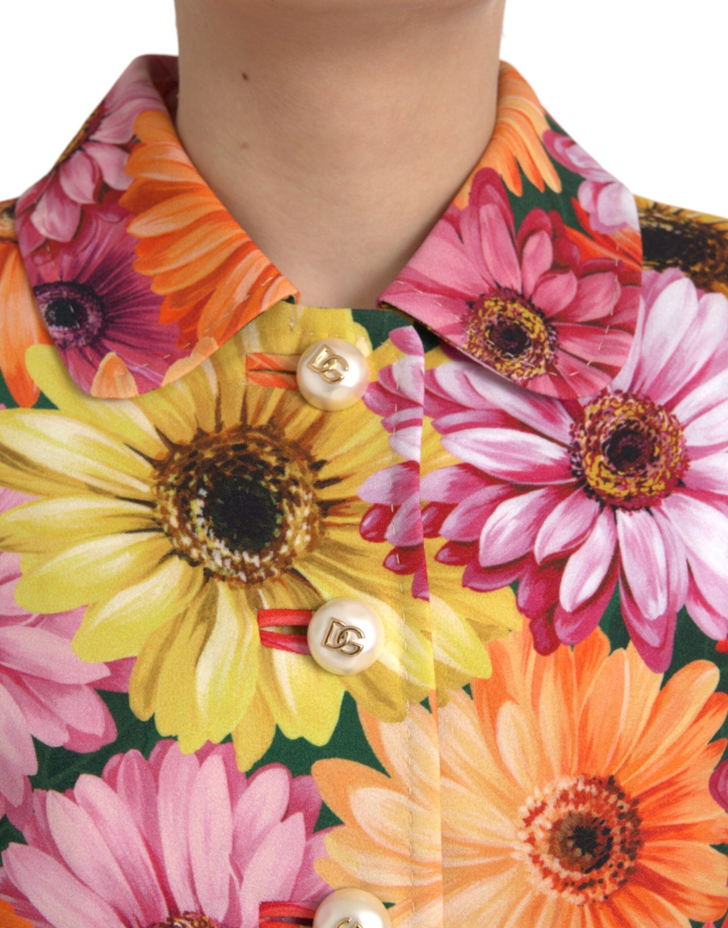 Dolce &amp; Gabbana Multicolor Daisy Print Floral Fantasy Jacket