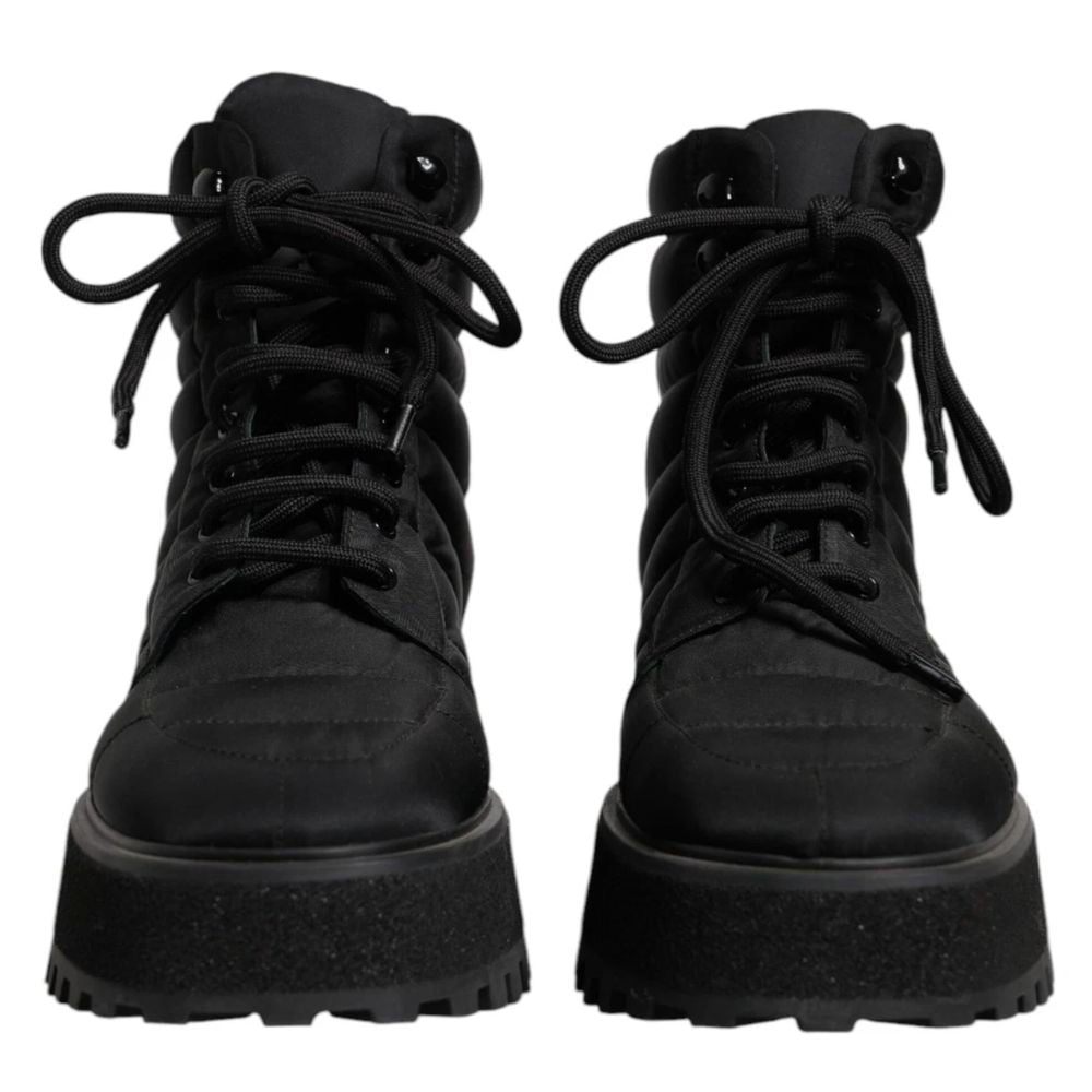 Dolce &amp; Gabbana Black Nylon Boot