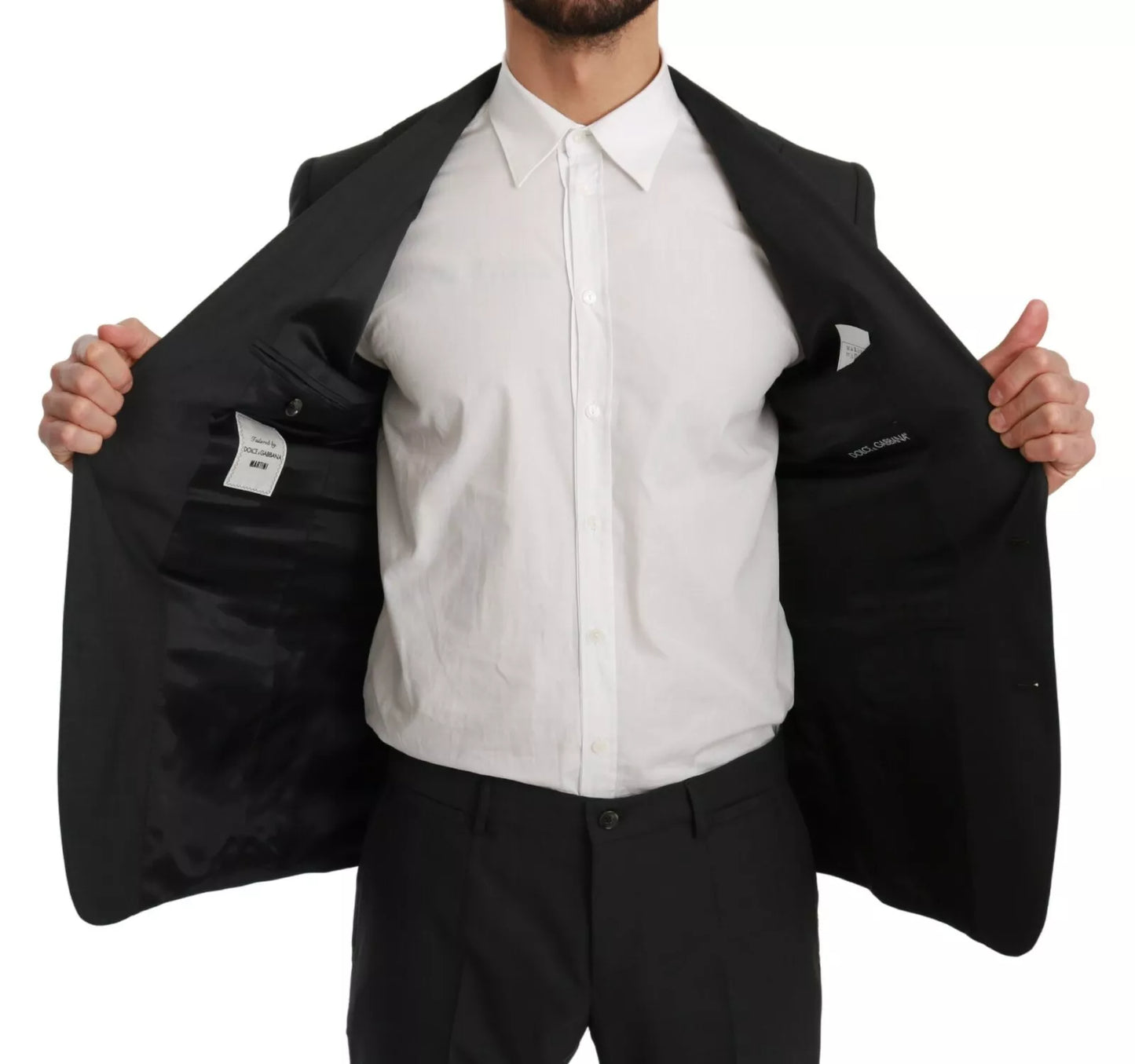 Dolce &amp; Gabbana Slim Fit MARTINI Wool Gray Suit