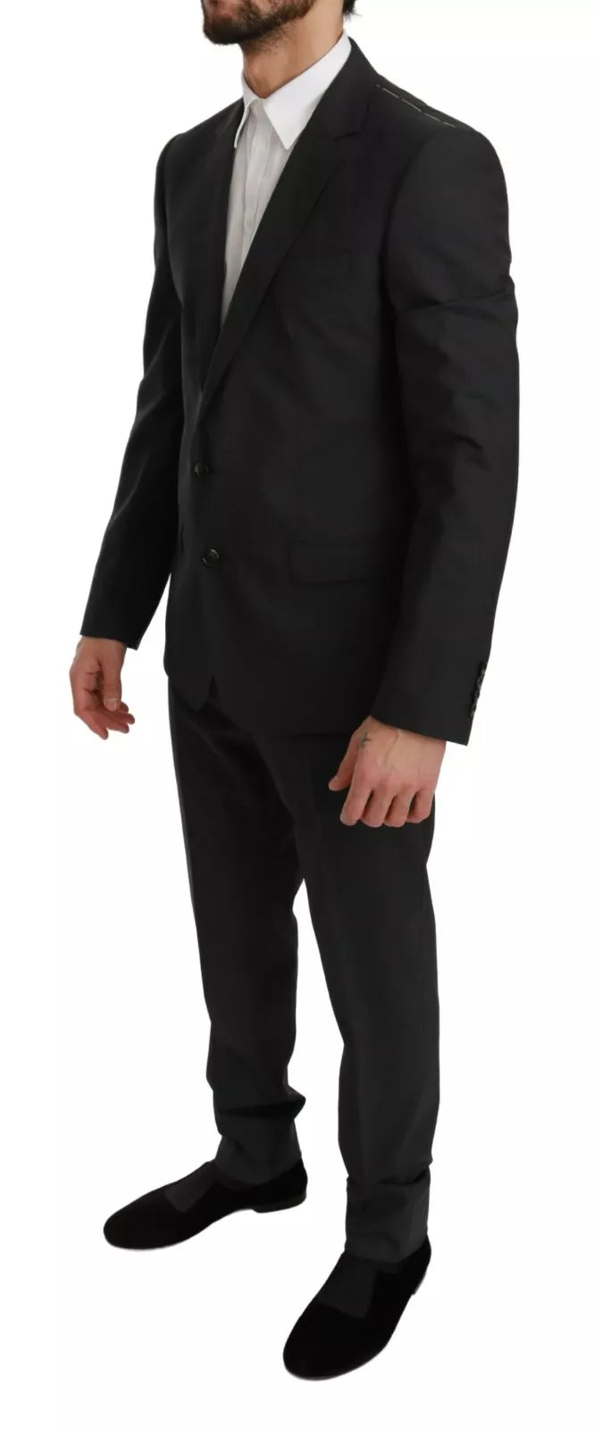 Dolce &amp; Gabbana Slim Fit MARTINI Wool Gray Suit