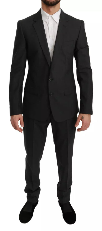 Dolce &amp; Gabbana Slim Fit MARTINI Wool Gray Suit