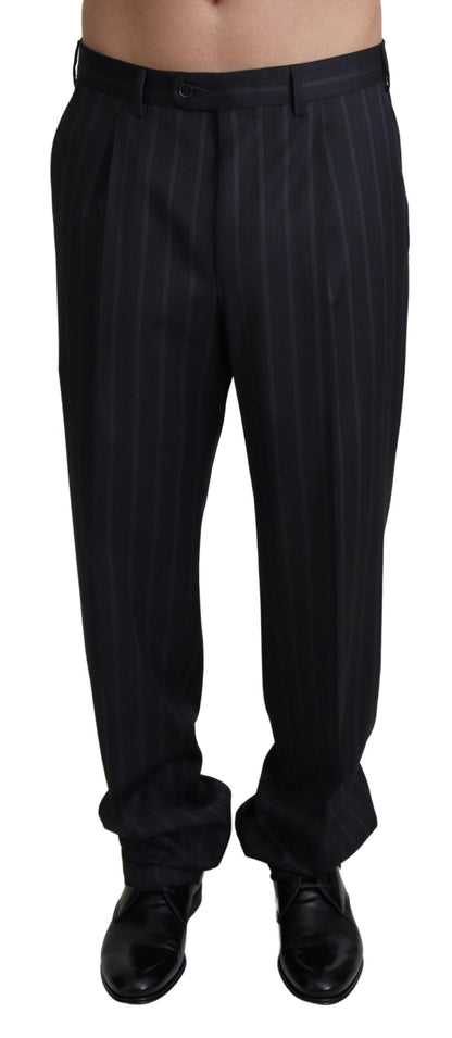 Dolce &amp; Gabbana Gray Wool Blend Formal Trousers Pants